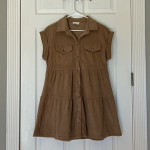 Corduroy beige dress. Worn once. Perfect condition. Size small.